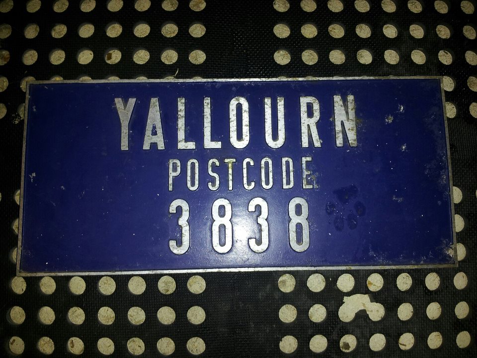 Yallourn Postcode 3838 Sign at Post Office